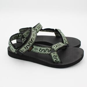 Teva Original Universal Sandals Womens Size 8 Black Green Black Outdoor Hiking